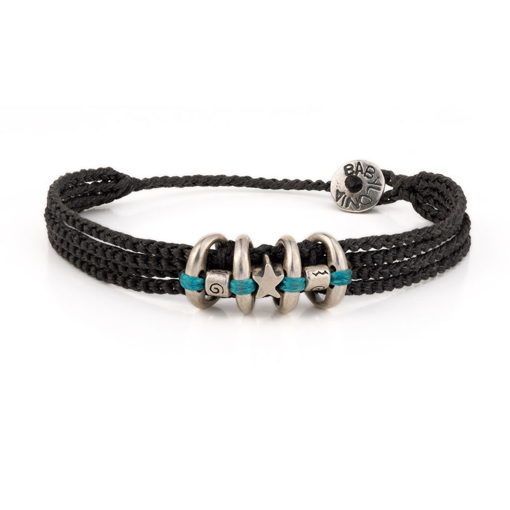 Black Star Bracelet 935° Sterling Silver