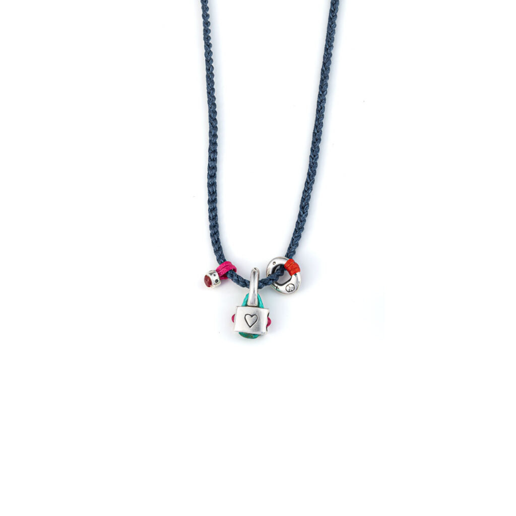Locked Heart Necklace 935° Sterling Silver