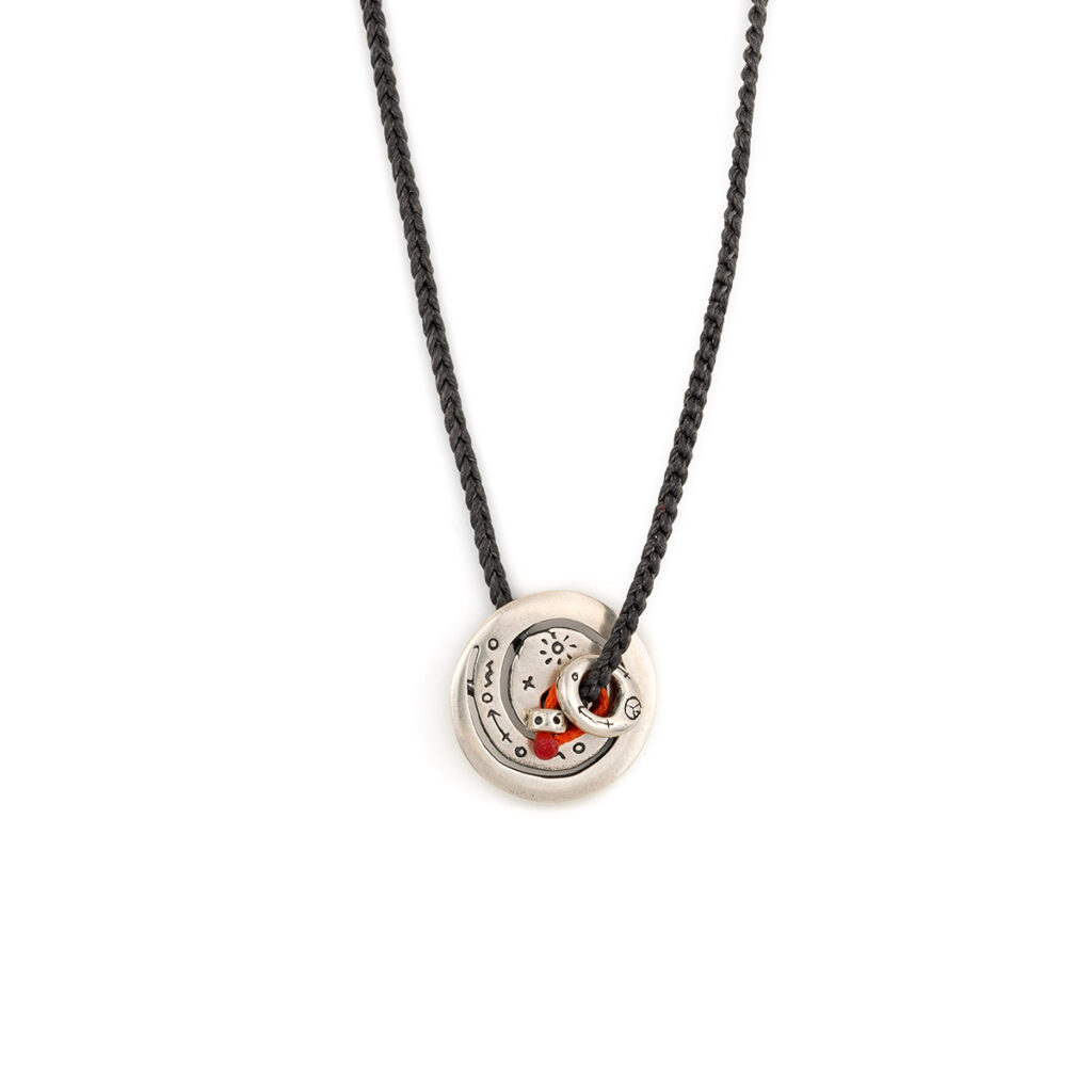 Peace Ambition Circle Necklace 935° Sterling Silver