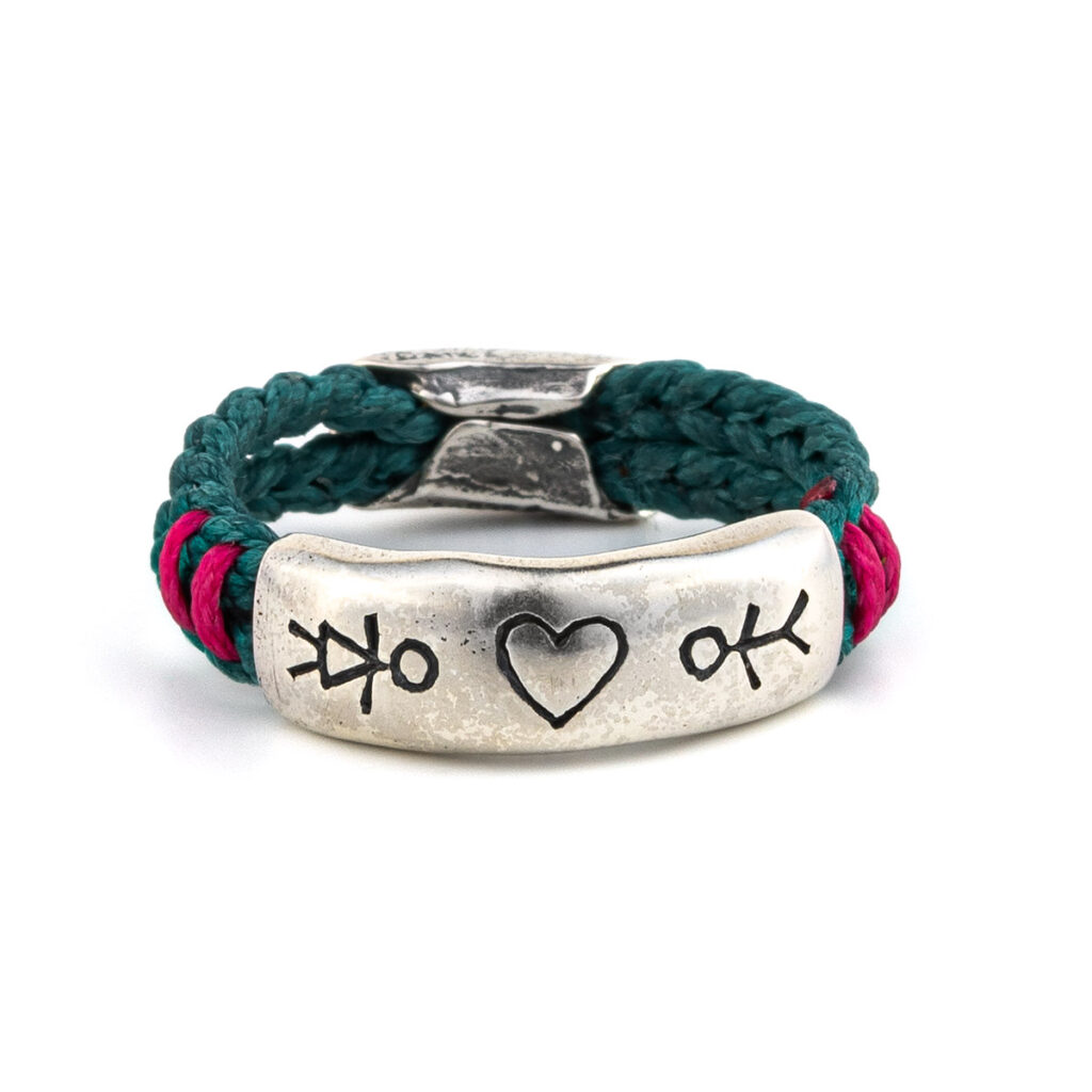 Human Love Ring 935° Sterling Silver