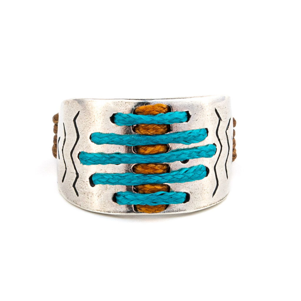 Blue Communication Ring 935° Sterling Silver