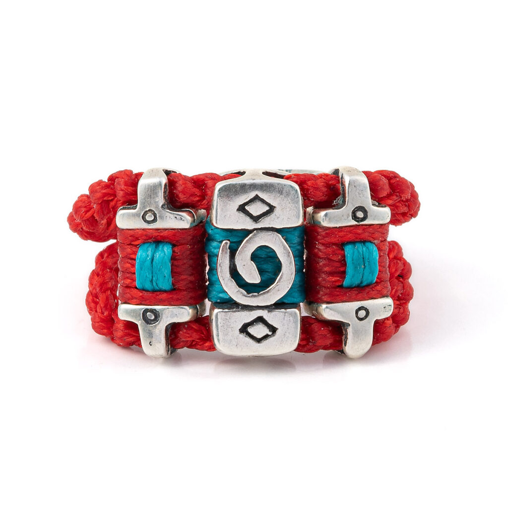 Red Soul Ring 935° Sterling Silver
