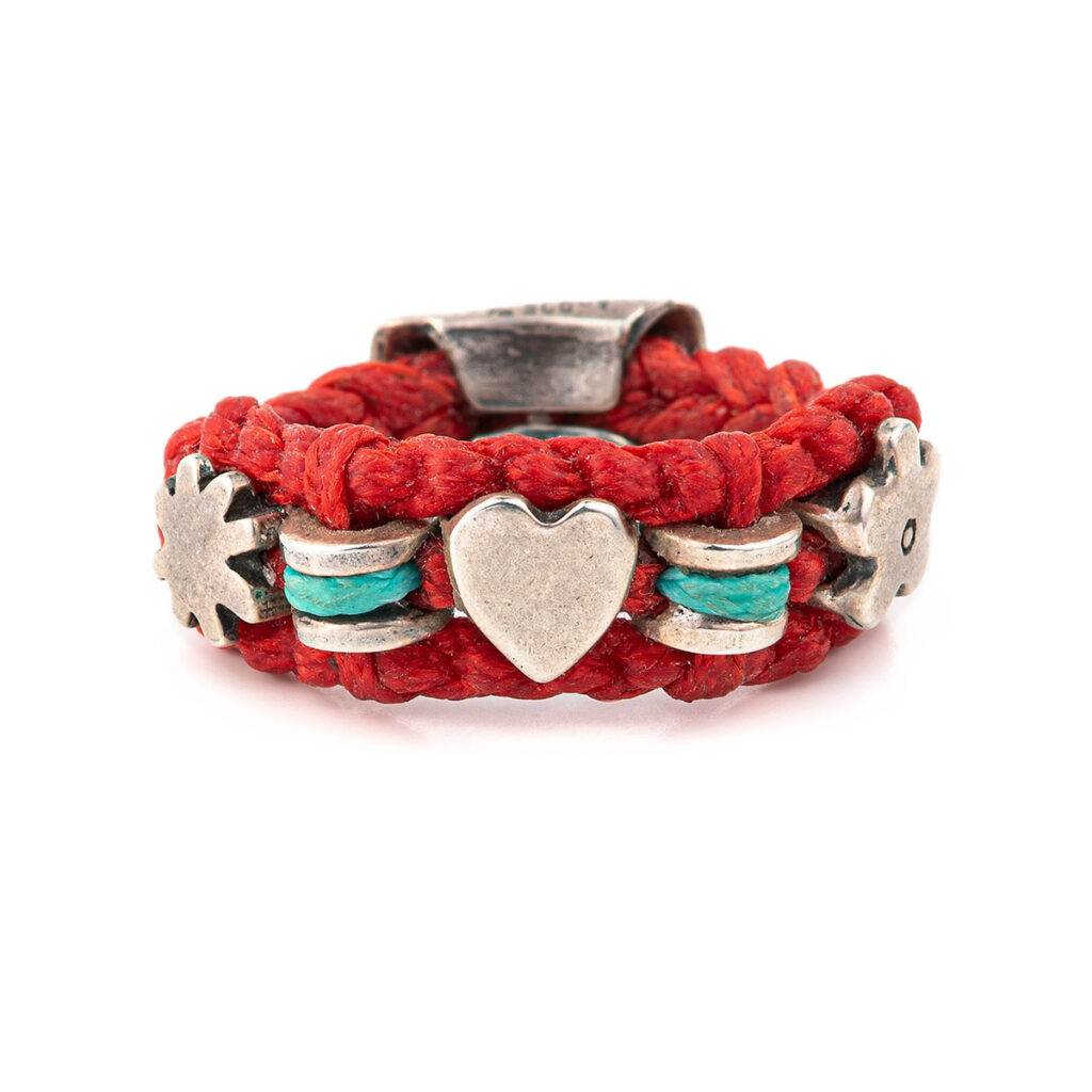 Red Love Ring 935° Sterling Silver