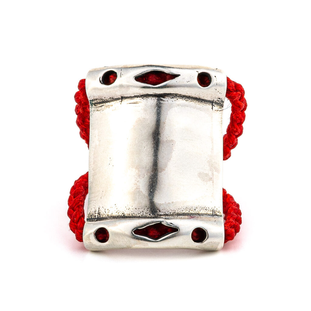 Red Metal Ring 935° Sterling Silver
