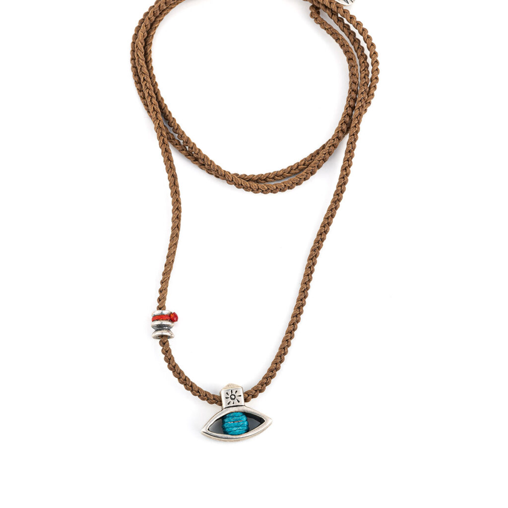 Evil Eye Necklace 935° Sterling Silver