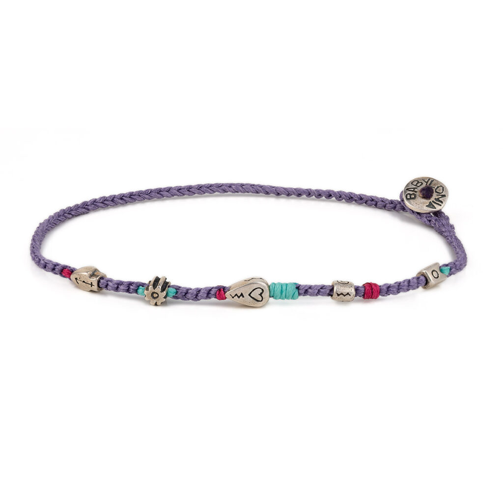 Purple Love Bracelet 935° Sterling Silver