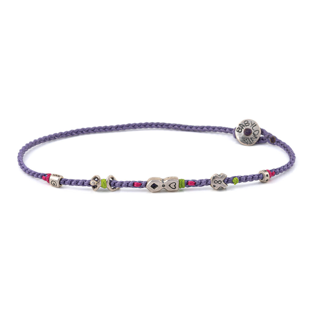 Purple Love Bracelet 935° Sterling Silver