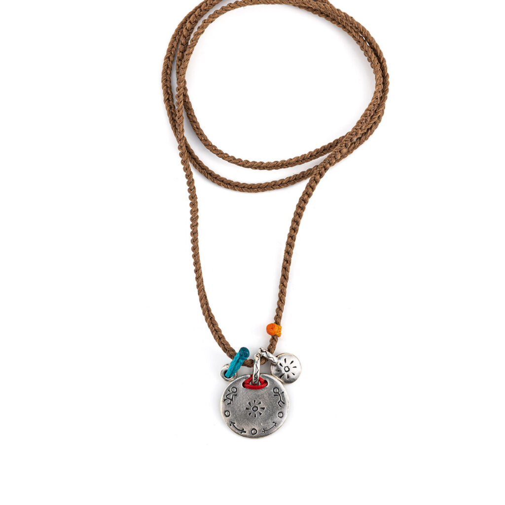 Coin Charm Necklace 935° Sterling Silver