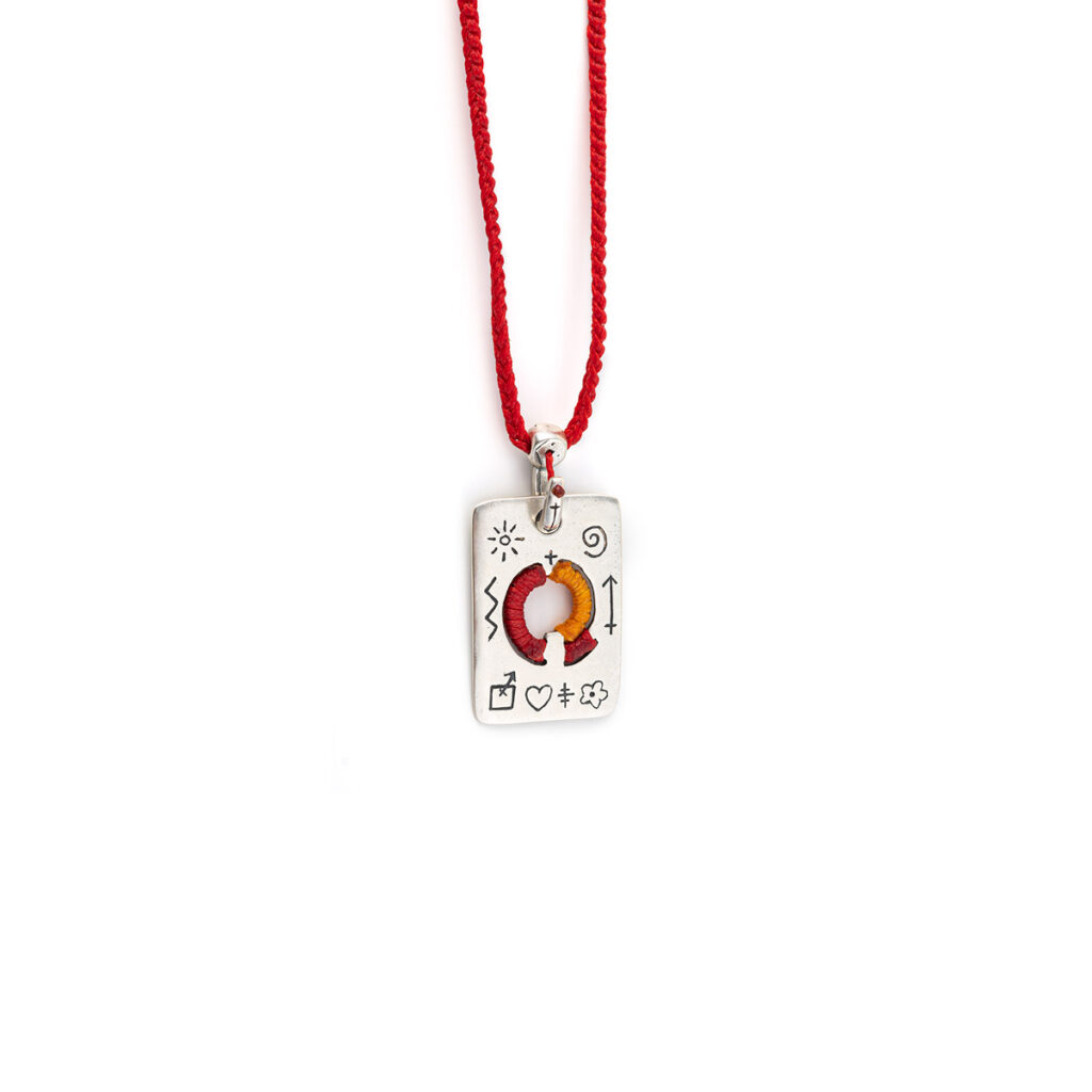Symbols Necklace 935° Sterling Silver