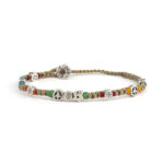 Symbols in a Row Bracelet 935° Sterling Silver