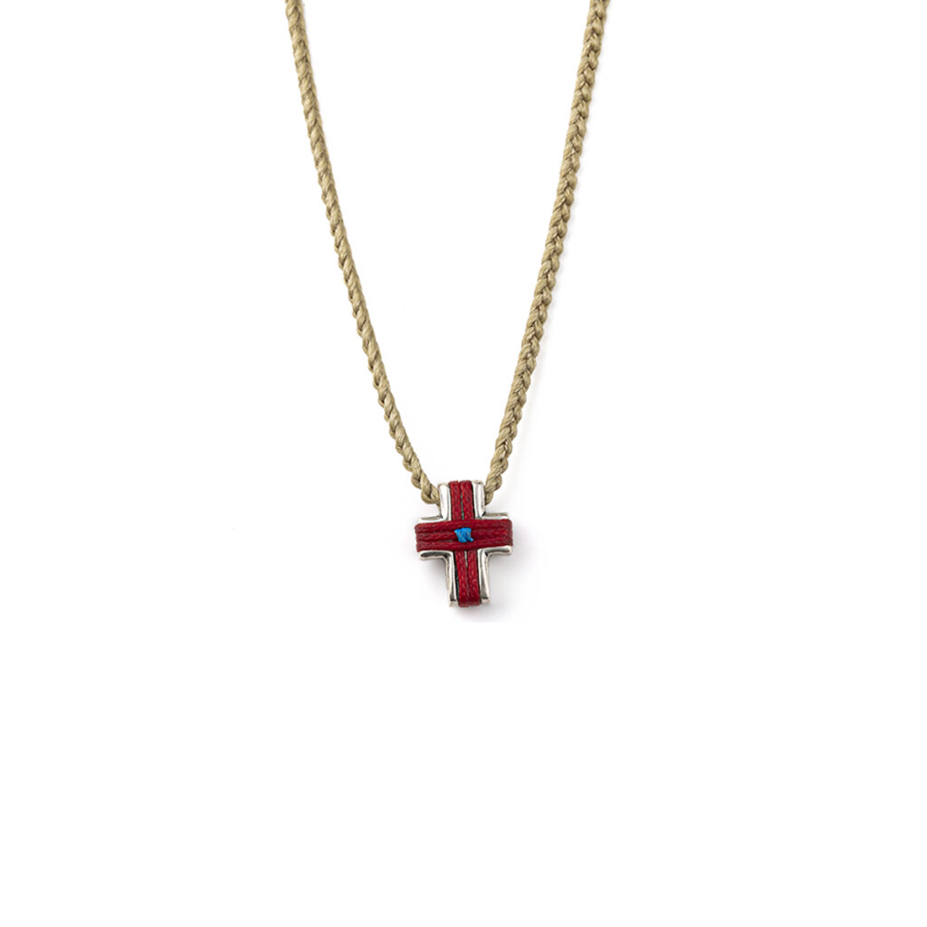 Red Faith Necklace 935° Sterling Silver