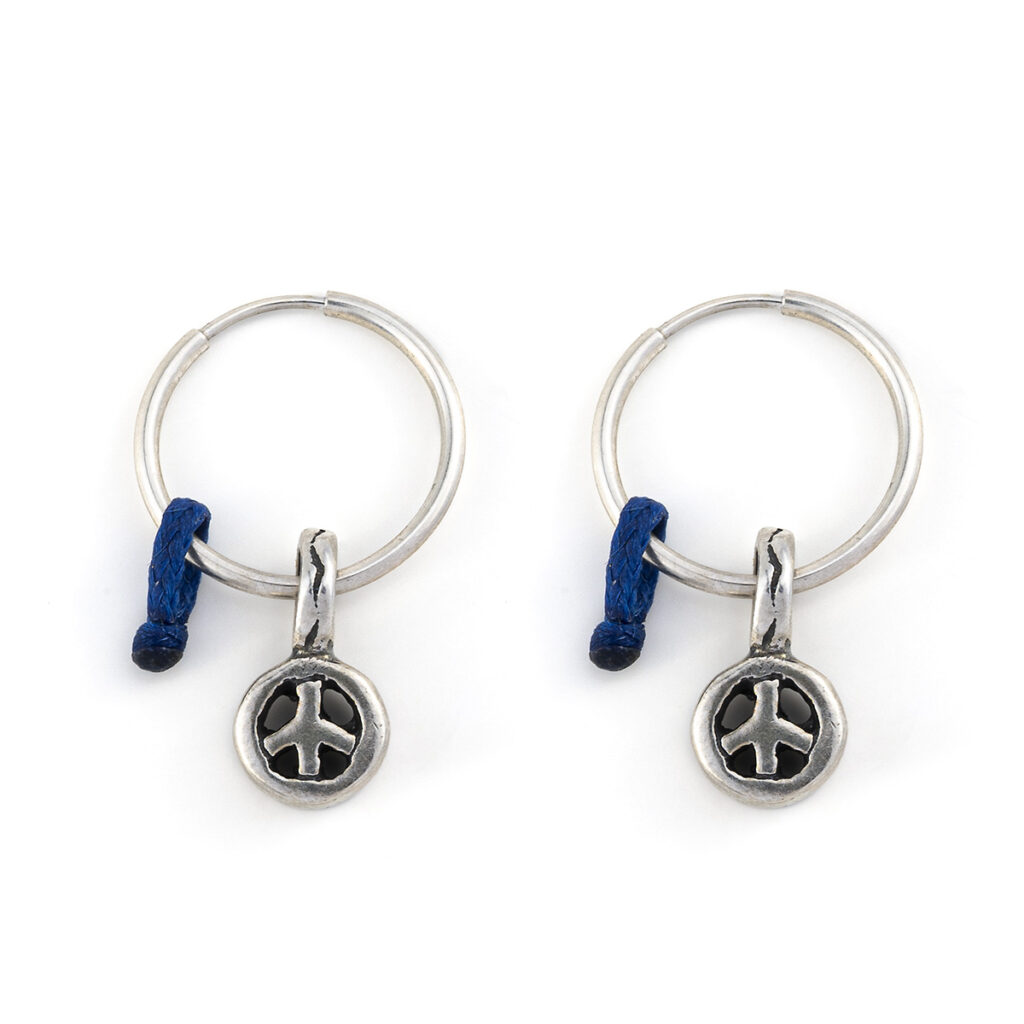 Peace Earrings 935° Sterling Silver