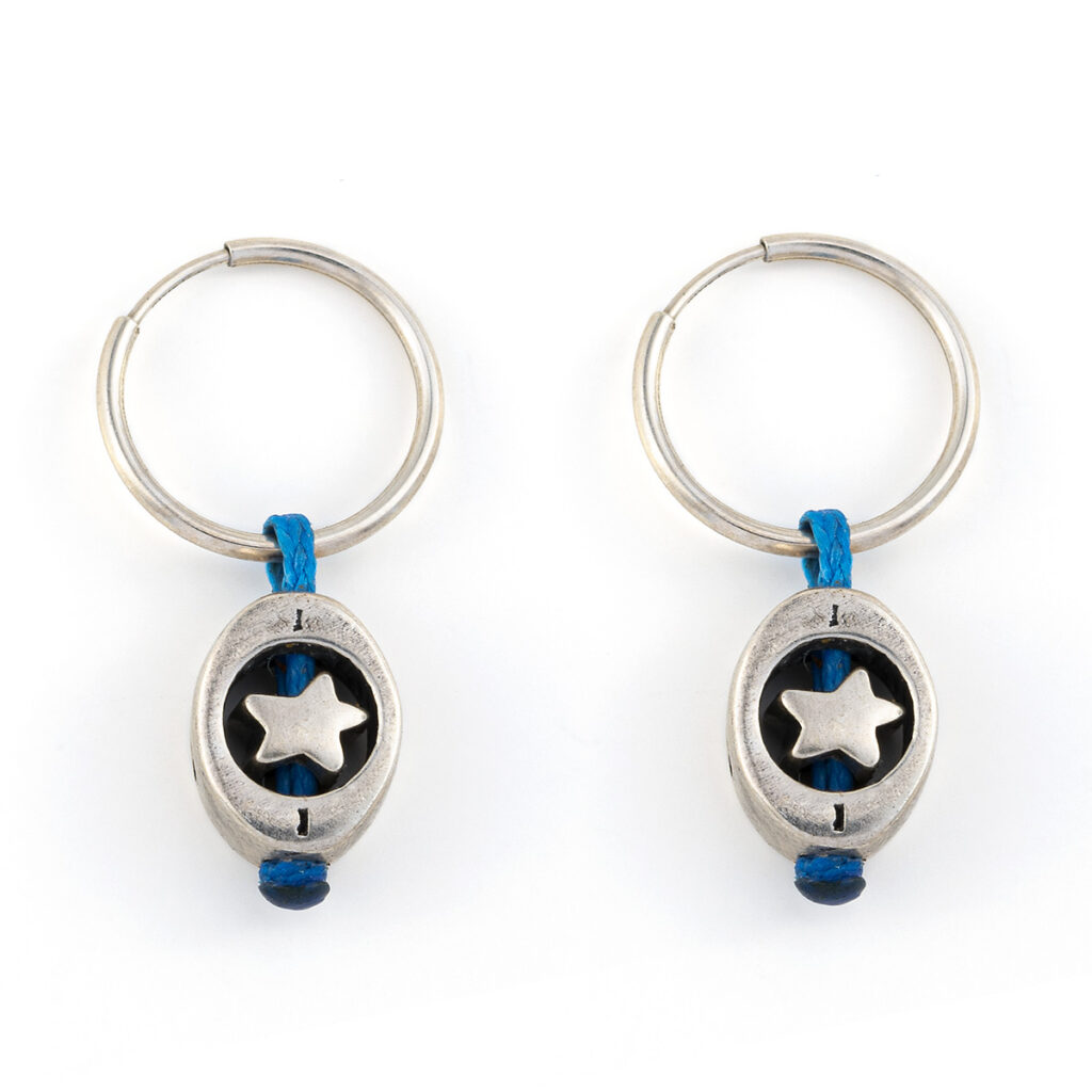 Round Hope Earrings 935° Sterling Silver