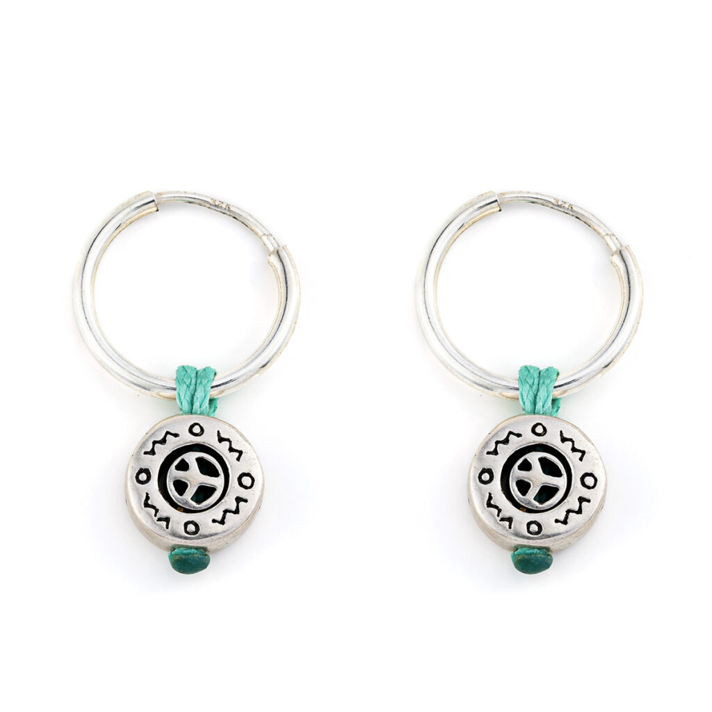 Peace me Earrings 935° Sterling Silver