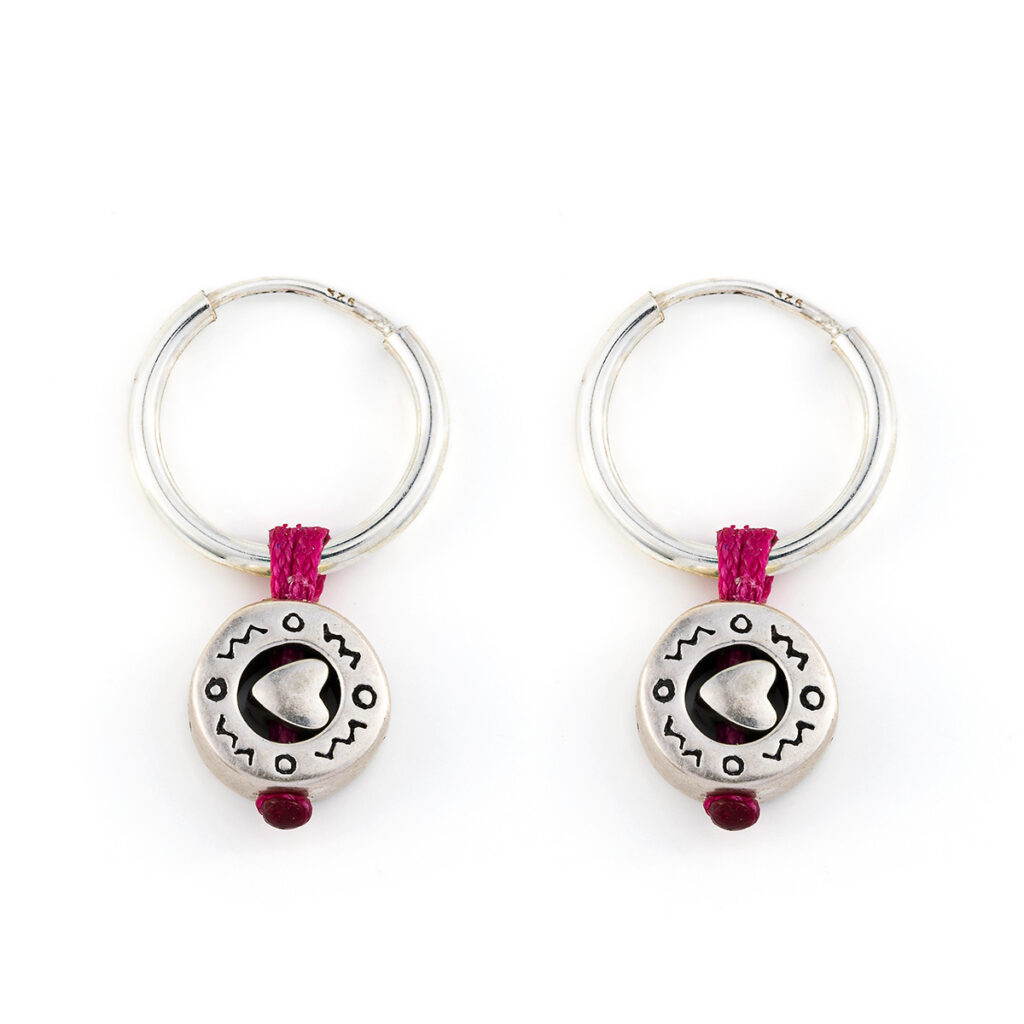 Love me Earrings 935° Sterling Silver
