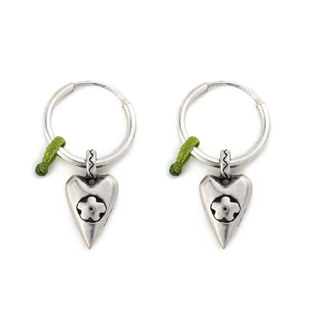 Trust & Love Earrings 935° Sterling Silver
