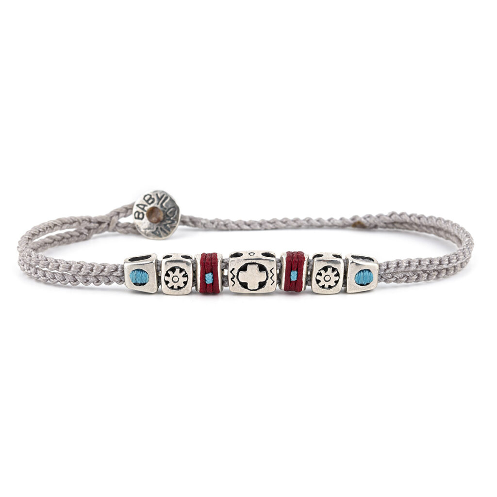 Faith Cube Bracelet 935° Sterling Silver