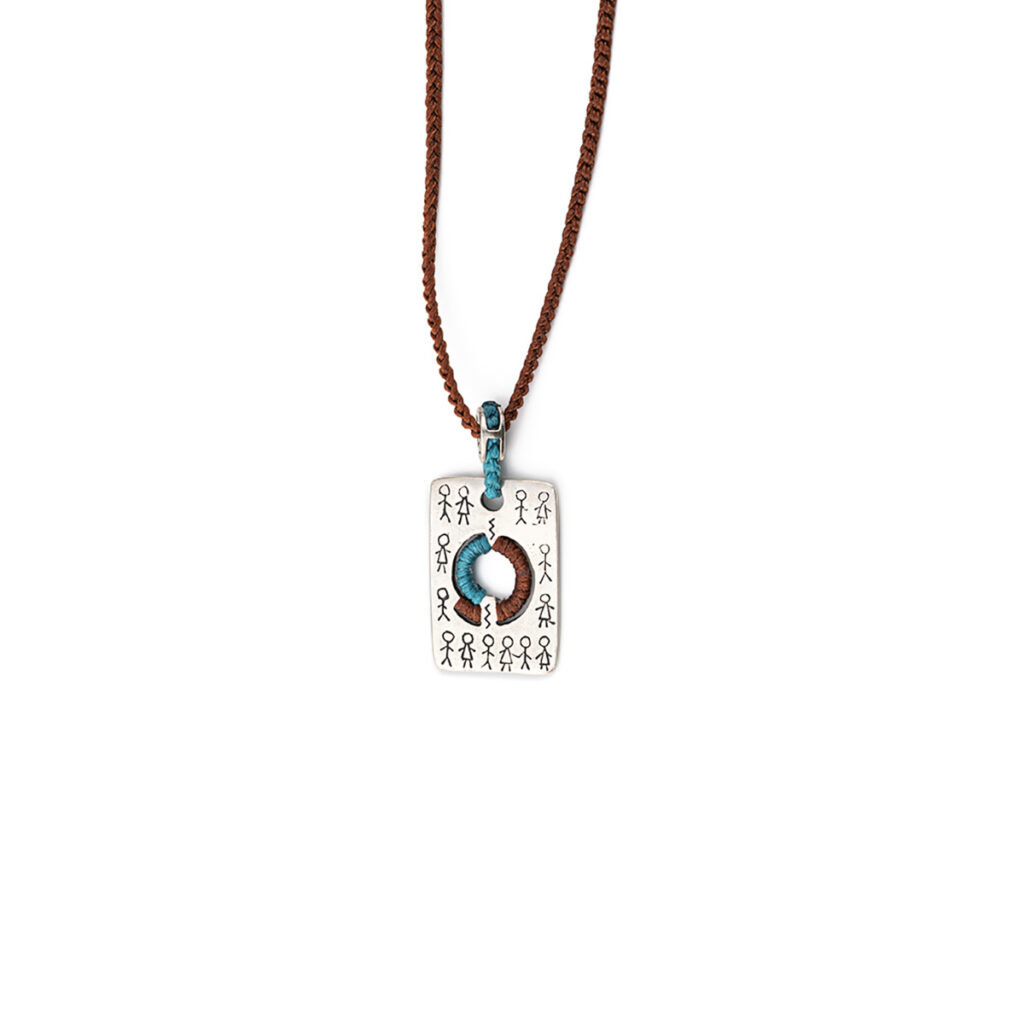 Round Around Necklace 935° Sterling Silver