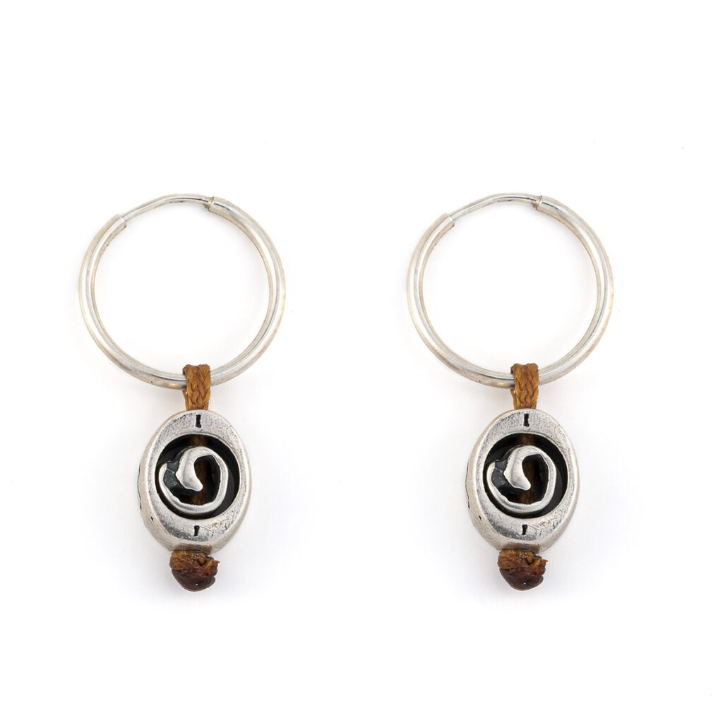 Round Soul Earrings 935° Sterling Silver