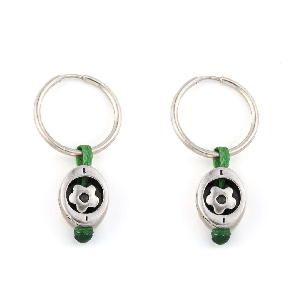 Round Trust Earrings 935° Sterling Silver