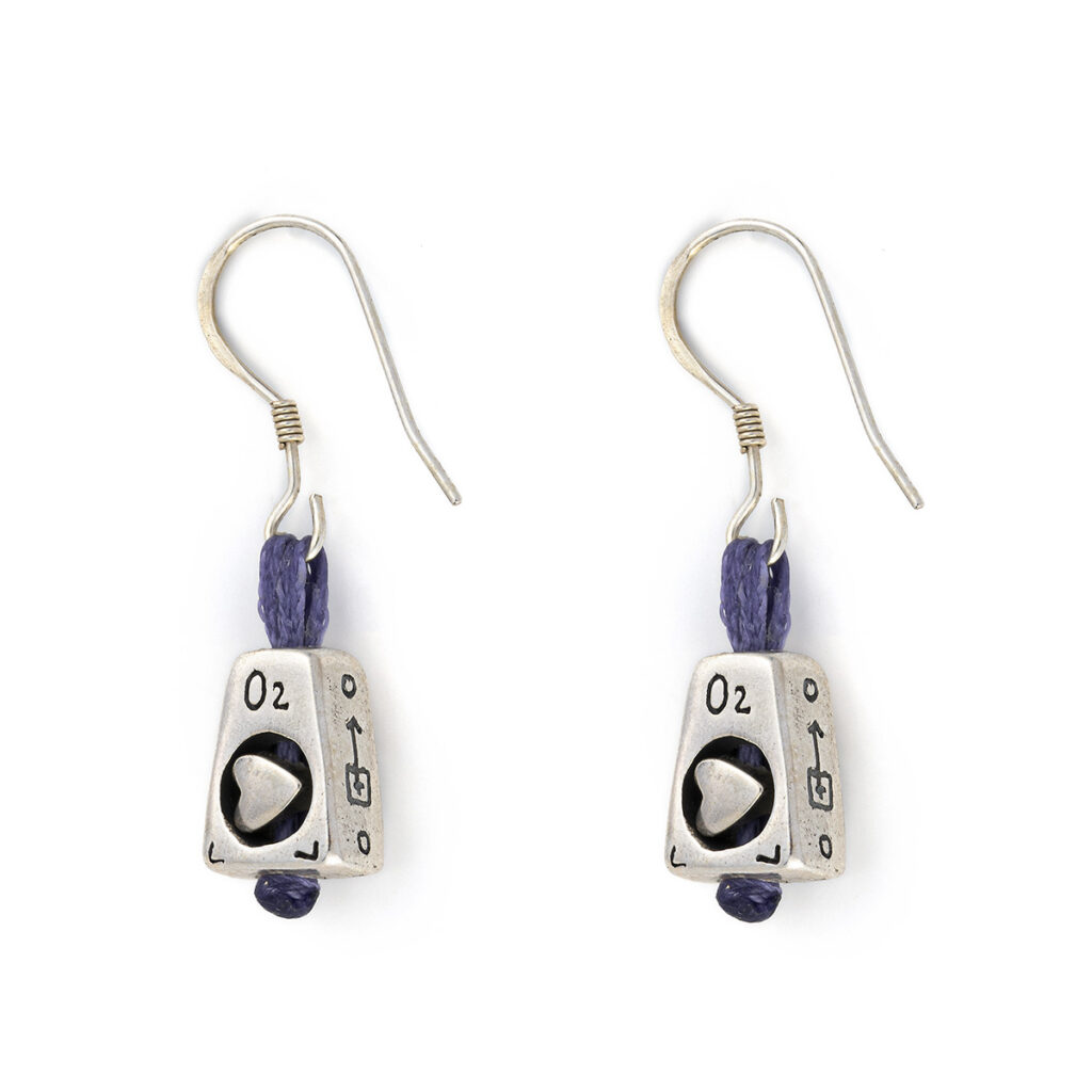 Boxed Love Earrings 935° Sterling Silver