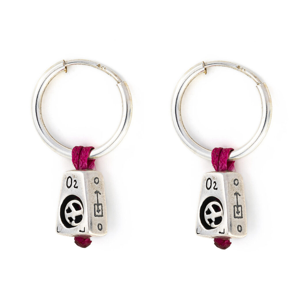 Boxed Peace Earrings 935° Sterling Silver