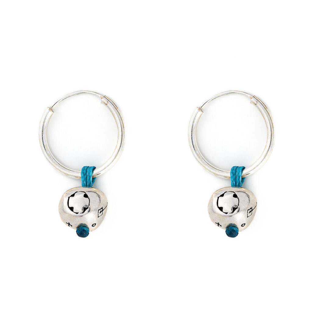 Faith Ball Earrings 935° Sterling Silver