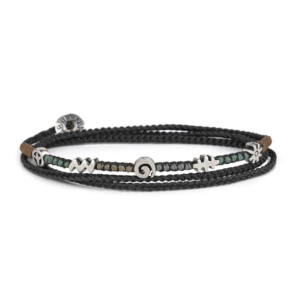 Around Peace Wrap Bracelet 935° Sterling Silver