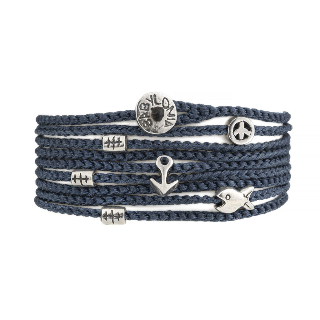 Anchor Wrapped Wrap Bracelet 935° Sterling Silver