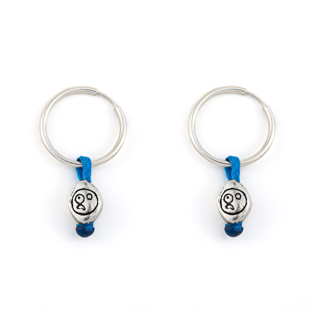 Fish Your Peace Earrings 935° Sterling Silver