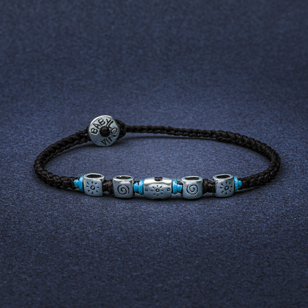 Round Edged Optimism Men Bracelet 935° Sterling Silver