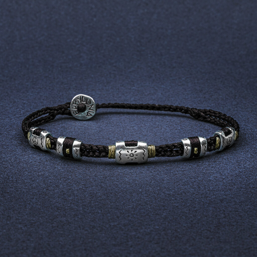 Happy in Peace Men Bracelet 935° Sterling Silver