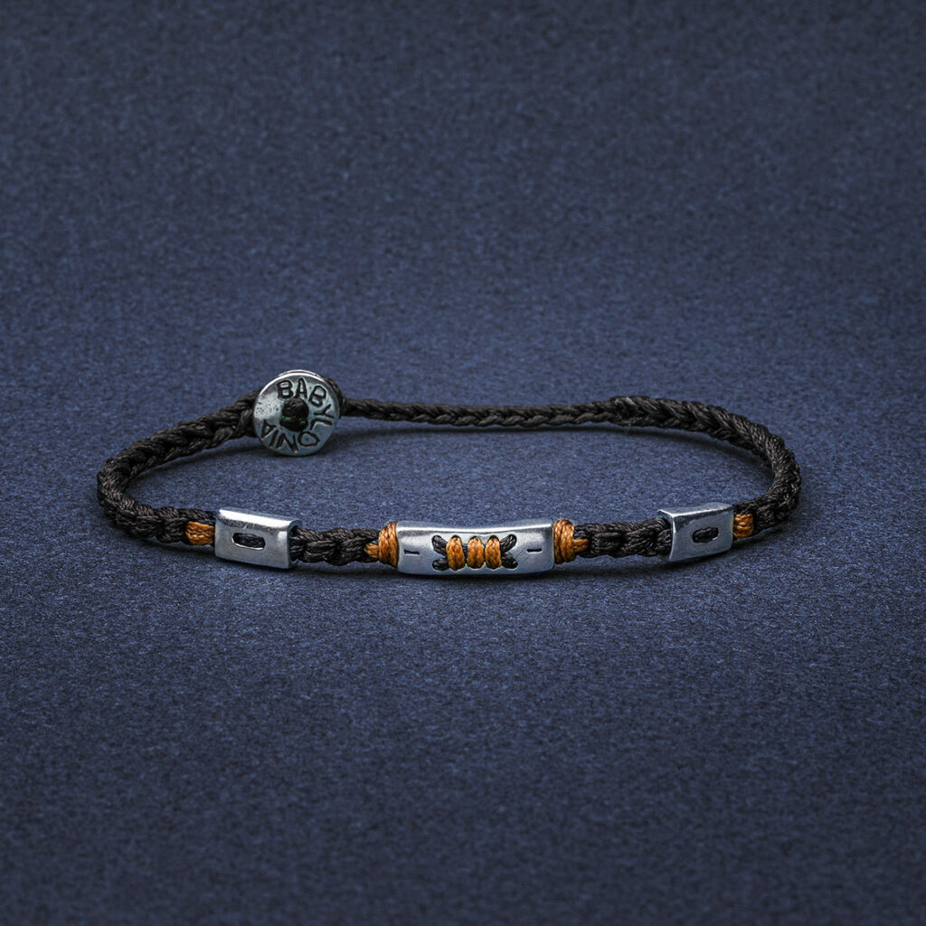 Tightly Tied Men Bracelet 935° Sterling Silver