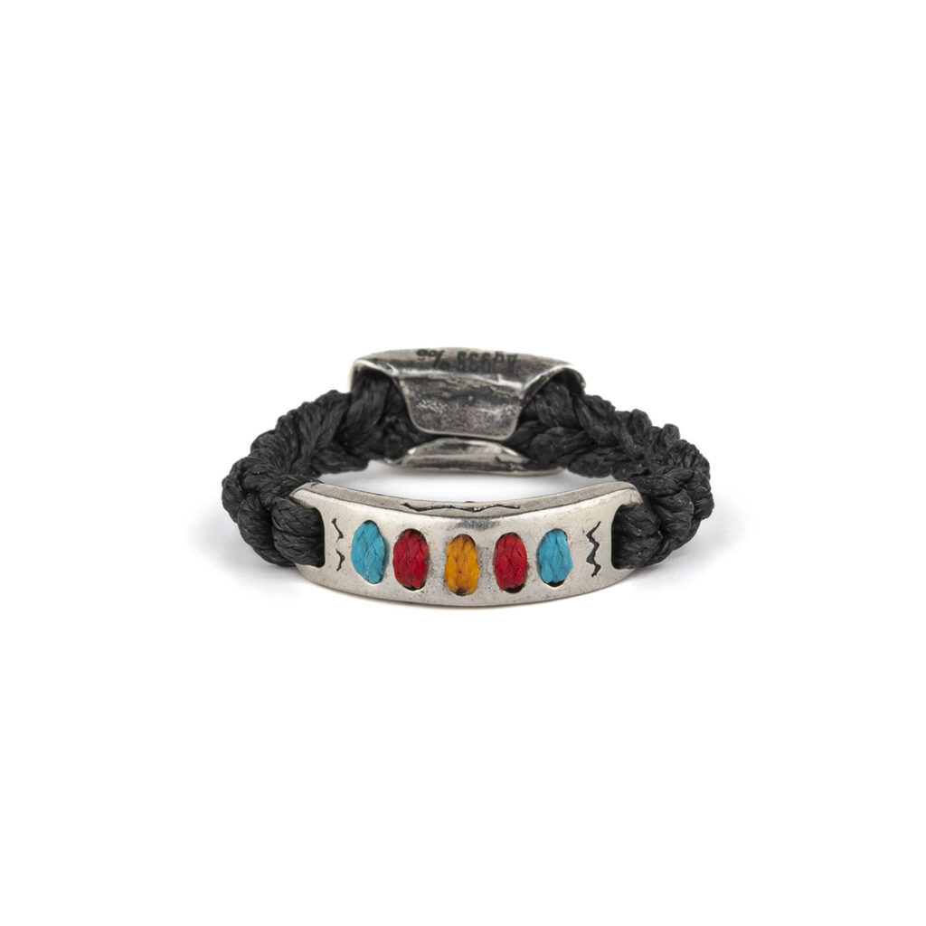 Colorful Ladder Ring 935° Sterling Silver