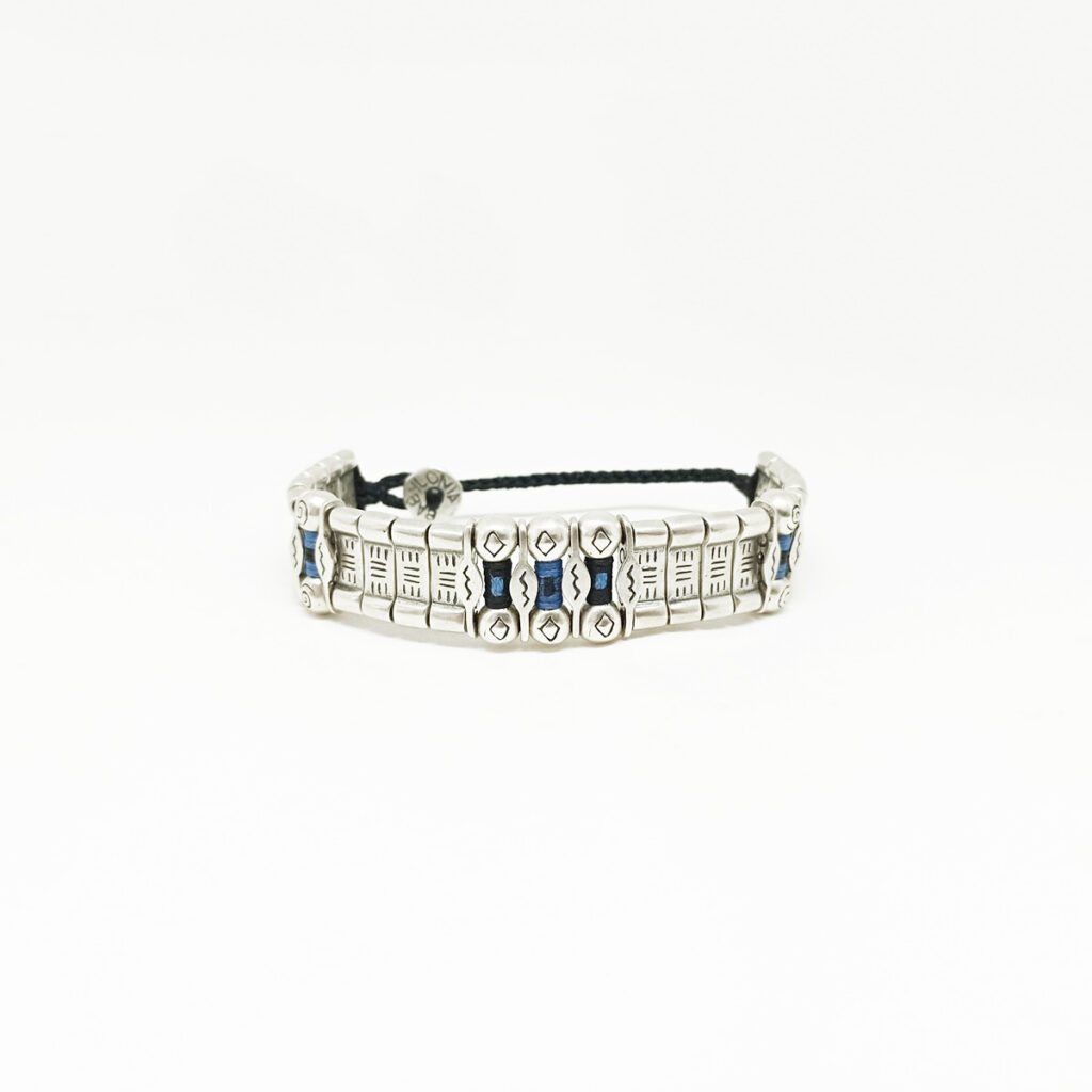 Dumbbells in a Row Bracelet 935° Sterling Silver