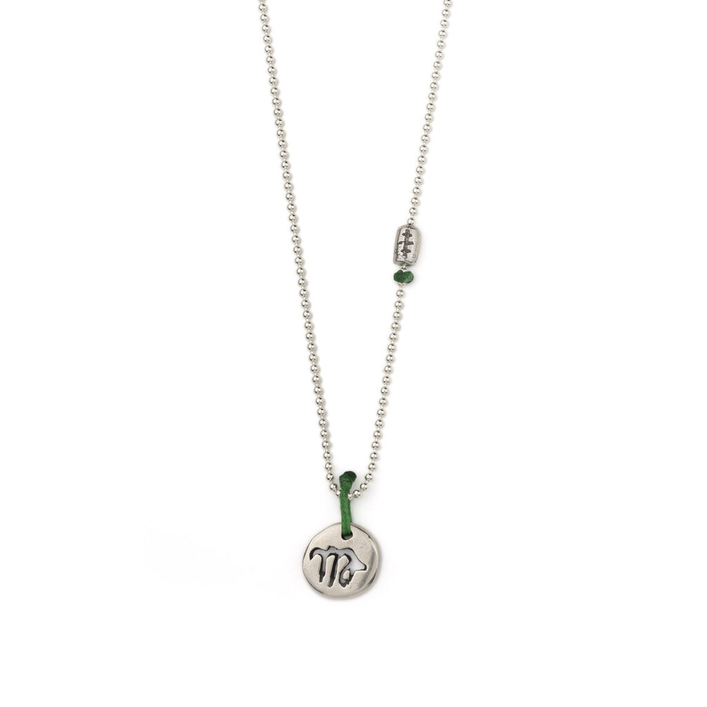 Virgo Zodiac Necklace 935° Sterling Silver