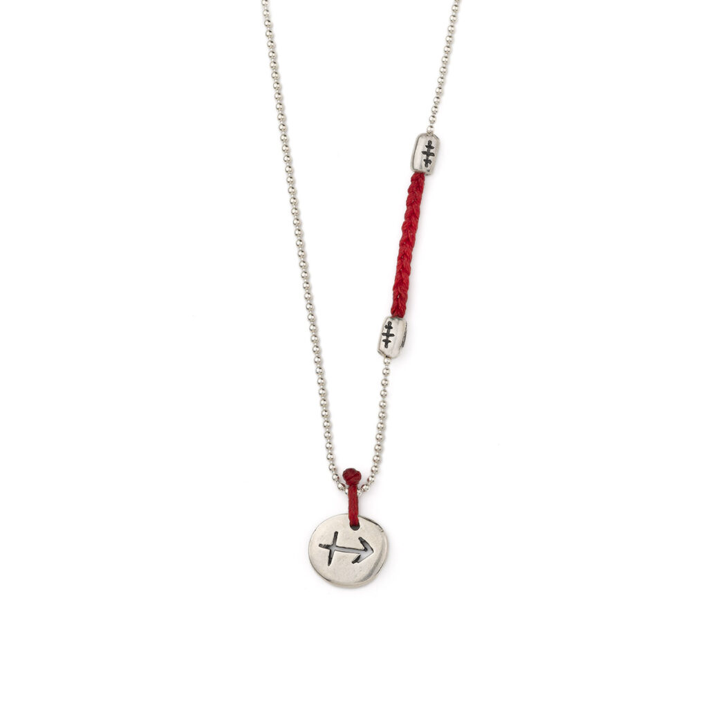 Sagittarius Plus Zodiac Necklace 935° Sterling Silver