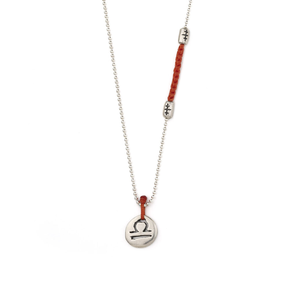 Libra Plus Zodiac Necklace 935° Sterling Silver