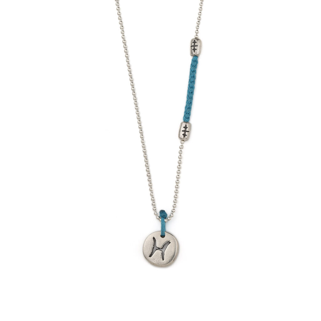 Pisces Plus Zodiac Necklace 935° Sterling Silver