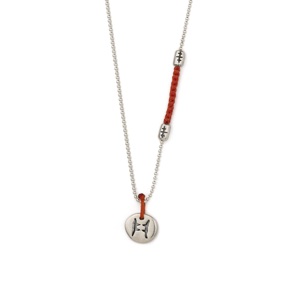 Gemini Plus Zodiac Necklace 935° Sterling Silver