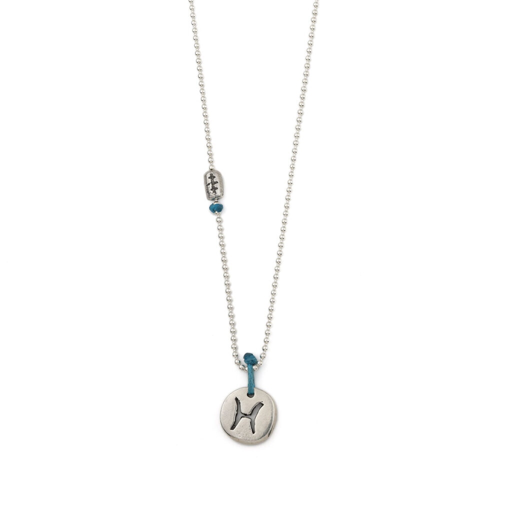 Pisces Zodiac Necklace 935° Sterling Silver