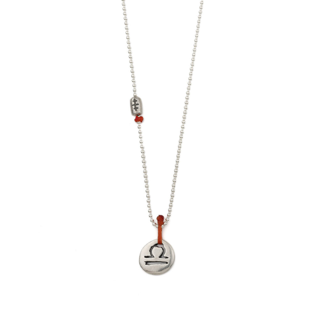 Libra Zodiac Necklace 935° Sterling Silver