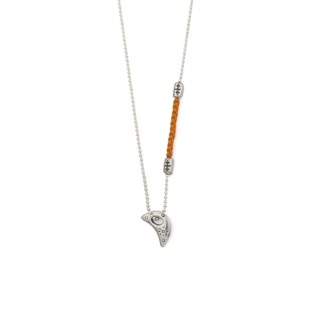 Moon in Whole Necklace 935° Sterling Silver