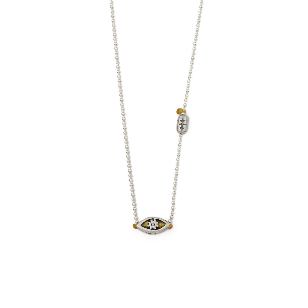 Cornered Optimism Necklace 935° Sterling Silver