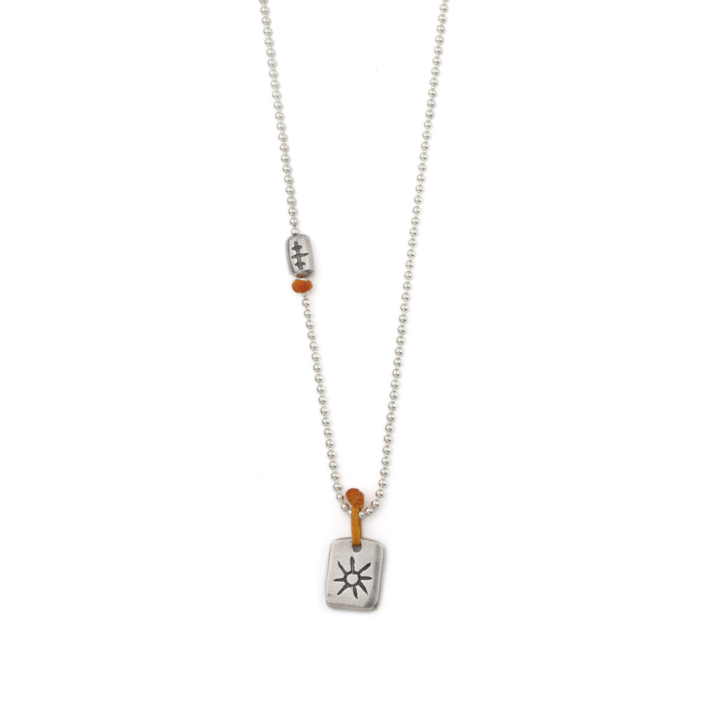 Optimism Domino Necklace 935° Sterling Silver