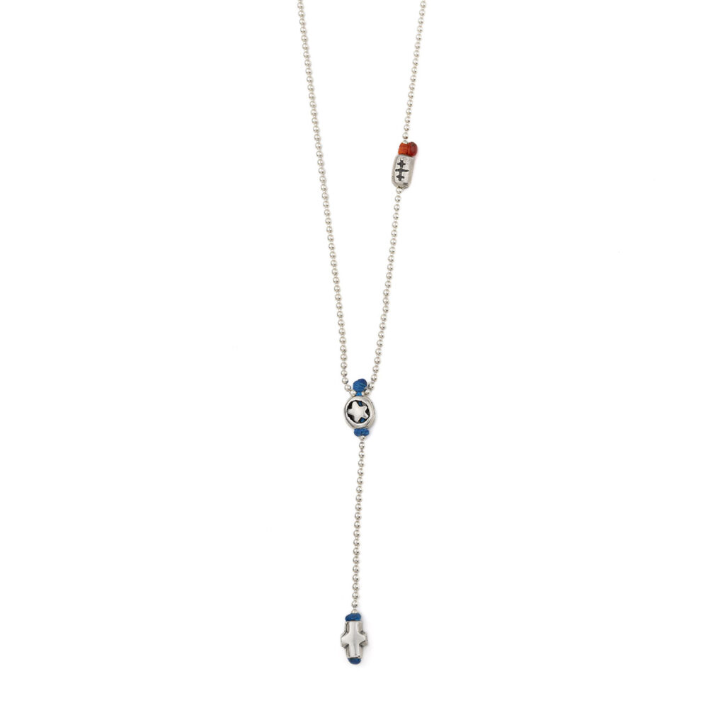 Hope to Faith Rosary Necklace 935° Sterling Silver