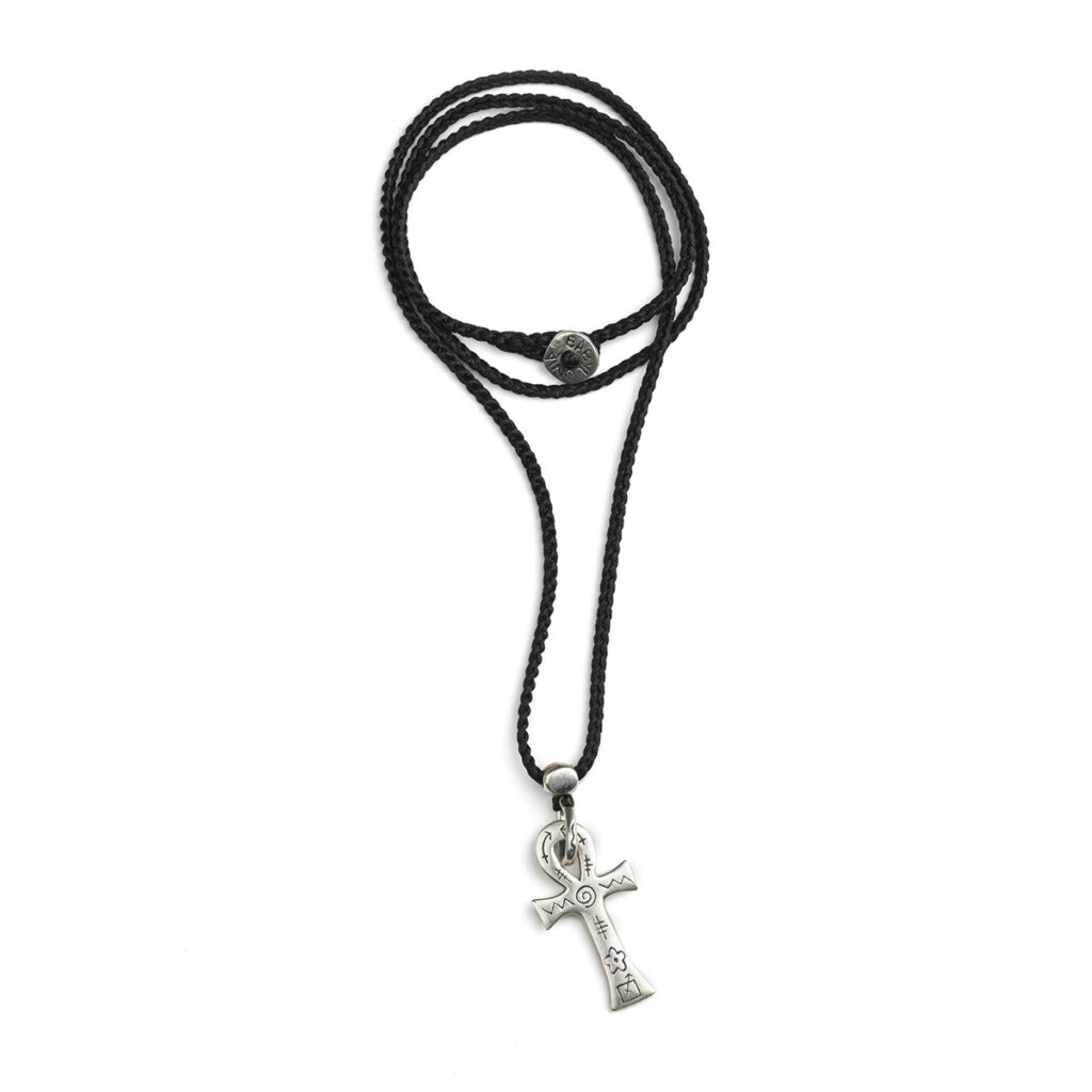 Key of Life Cross Necklace 935° Sterling Silver