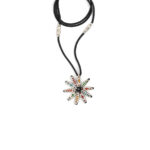 Colorful Sunflower Necklace 935° Sterling Silver