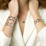 Evil Eye Linked Necklace 935° Sterling Silver - Image 2