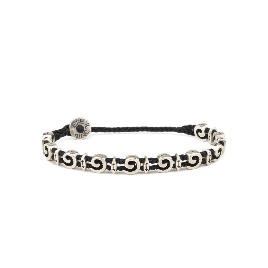 Round Souls between Sticks Bracelet 935° Sterling Silver